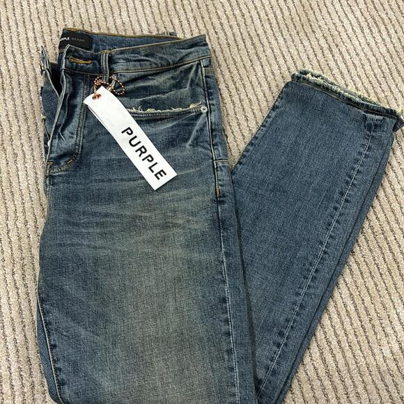 Men Purple Brand Jeans - Picture 2 of 5